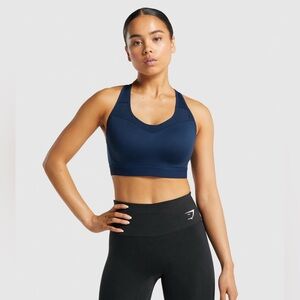 Gymshark Open Back Sports Bra - Navy
